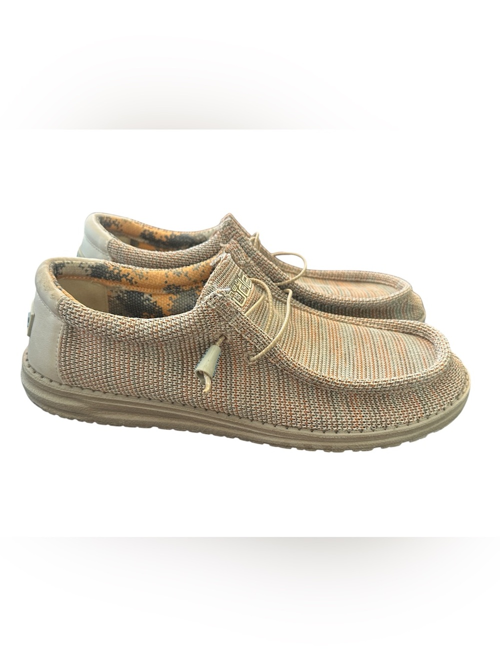 Hey Dude Wally Sox Safari Orange Size 12 Slip On Casual